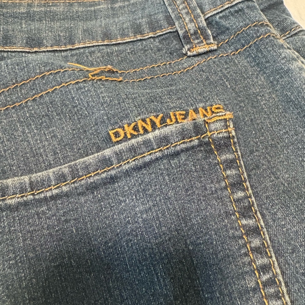 DKNY Women's Denim Jeans with Gold Stitching